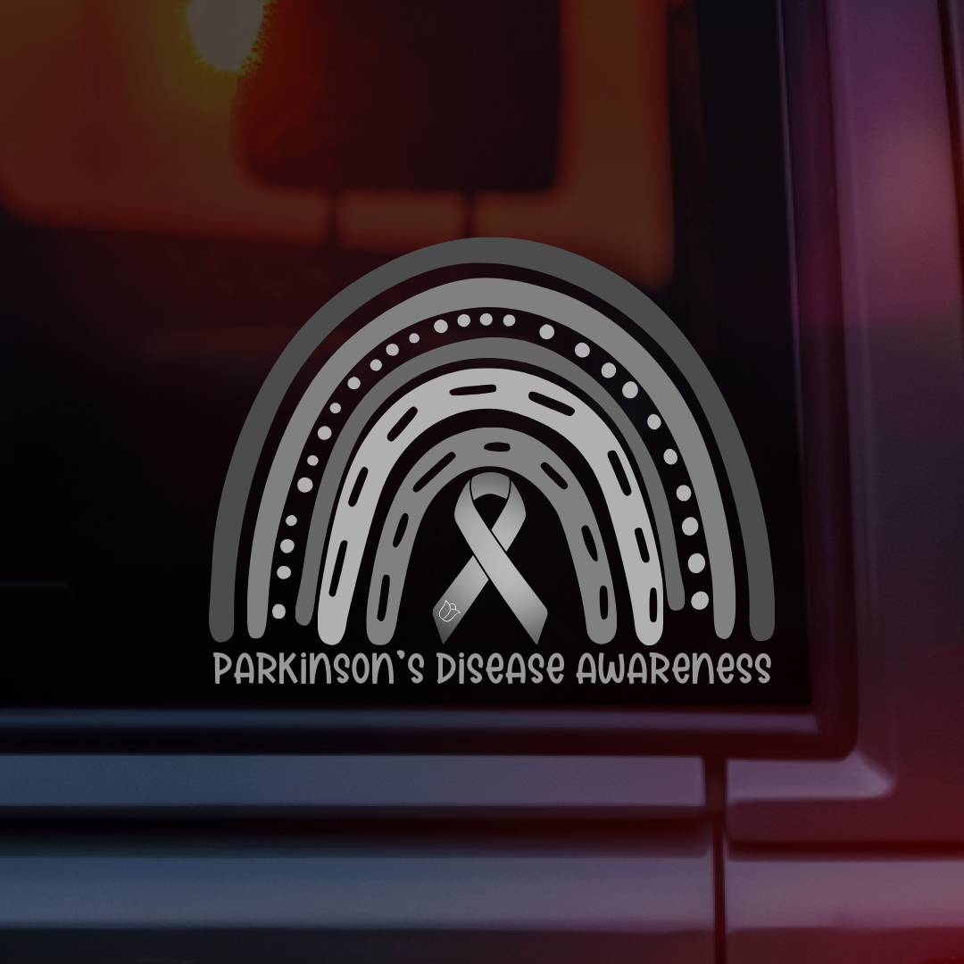 Parkinson's Disease Awareness Rainbow Car Decal