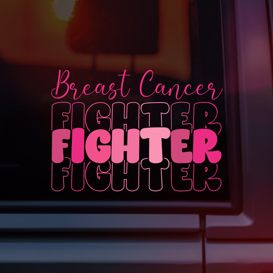 Breast Cancer Fighter Car Decal