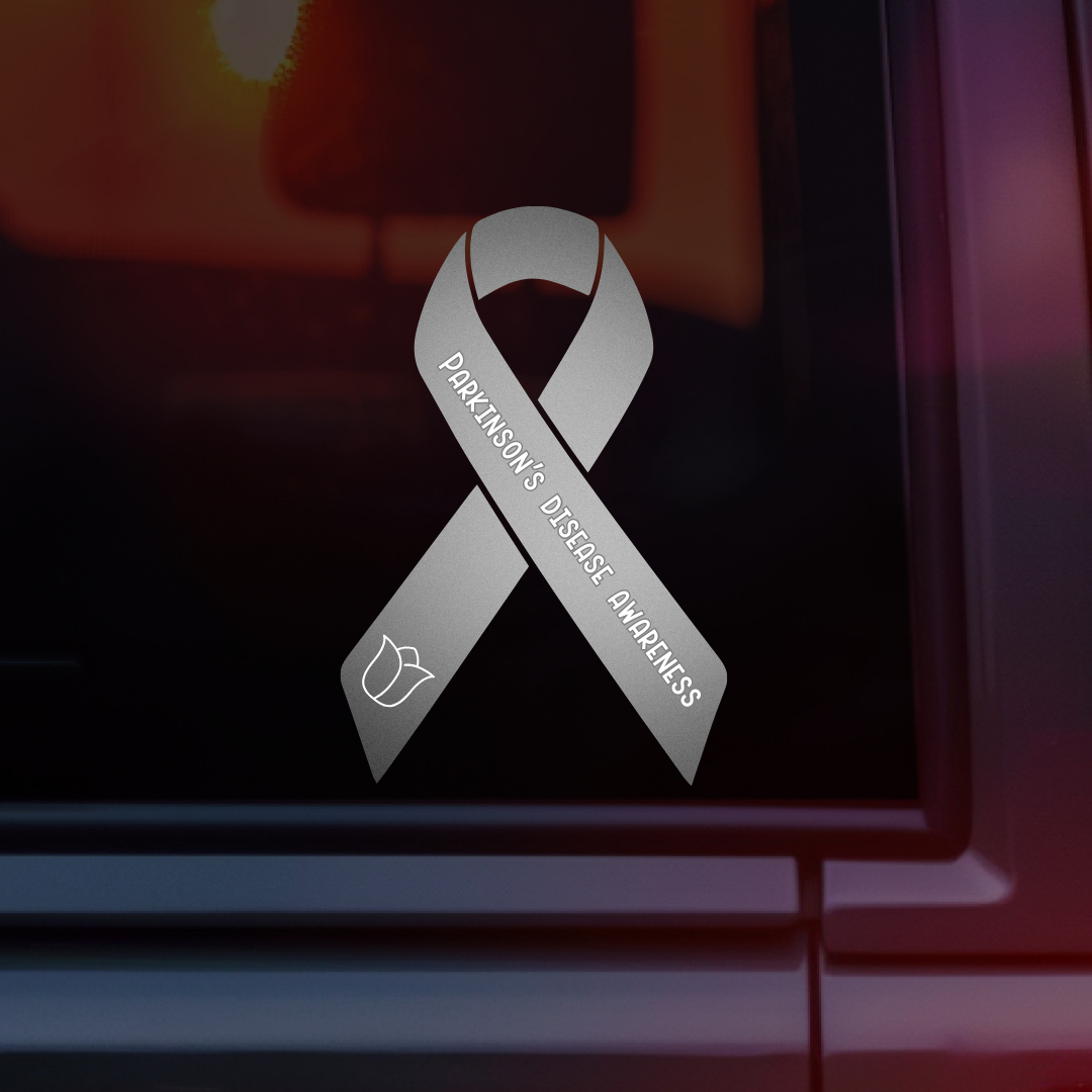 Parkinson's Disease Awareness Ribbon Car Decal