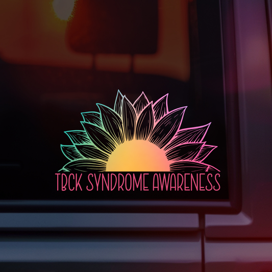 TBCK Syndrome Awareness Sunflower Car Decal