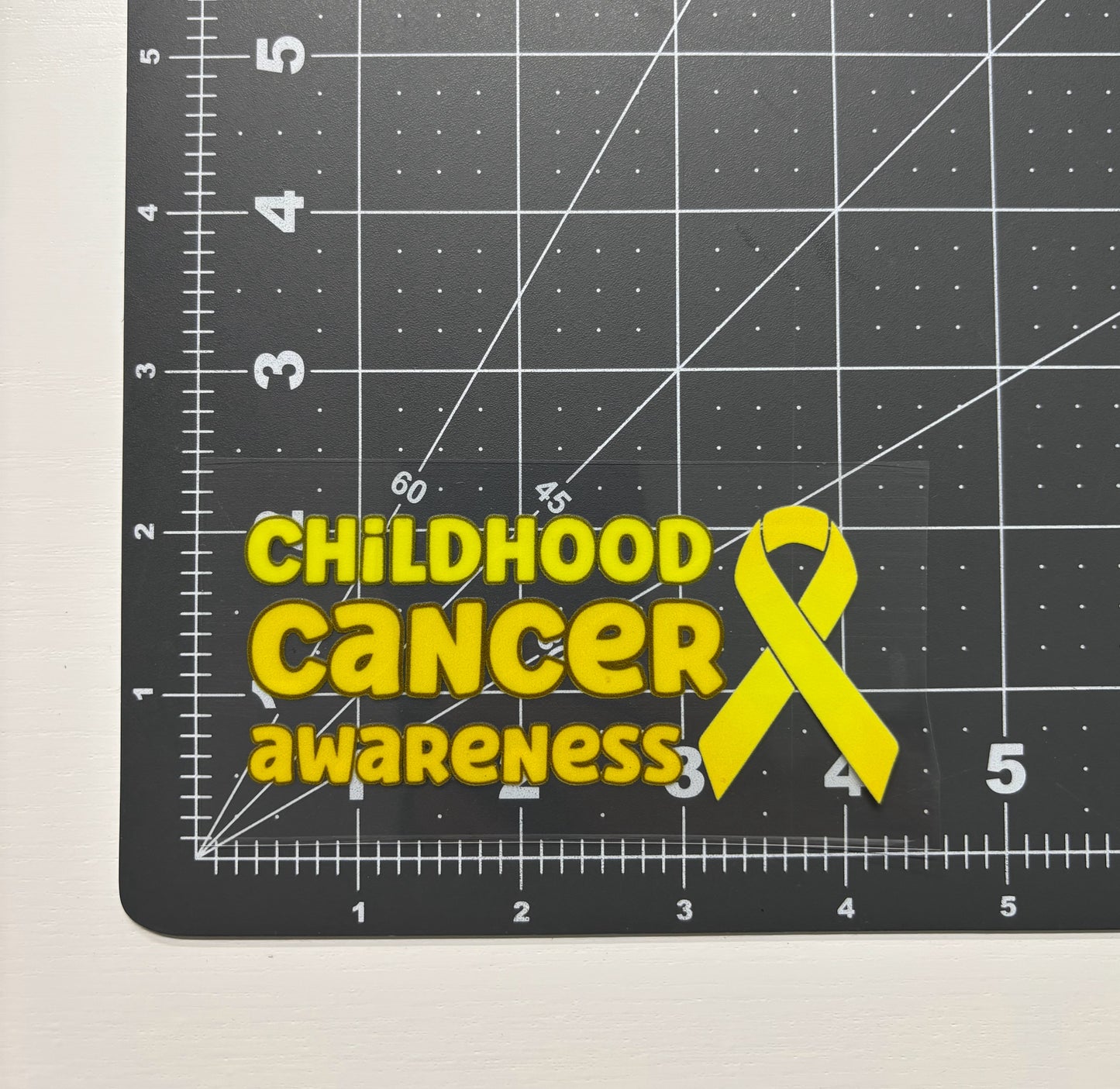 Childhood Cancer Awareness with Ribbon Car Decal