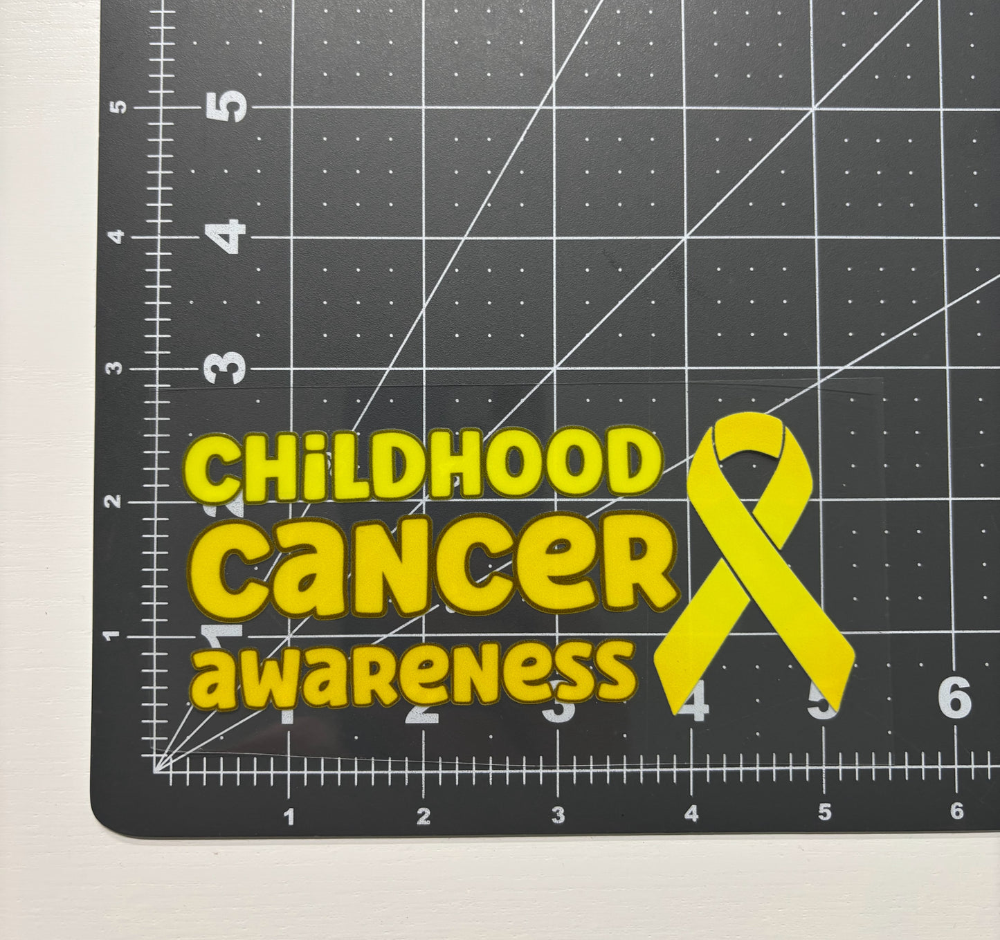Childhood Cancer Awareness with Ribbon Car Decal