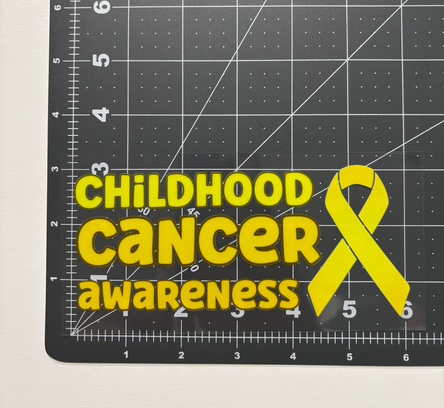 Childhood Cancer Awareness with Ribbon Car Decal