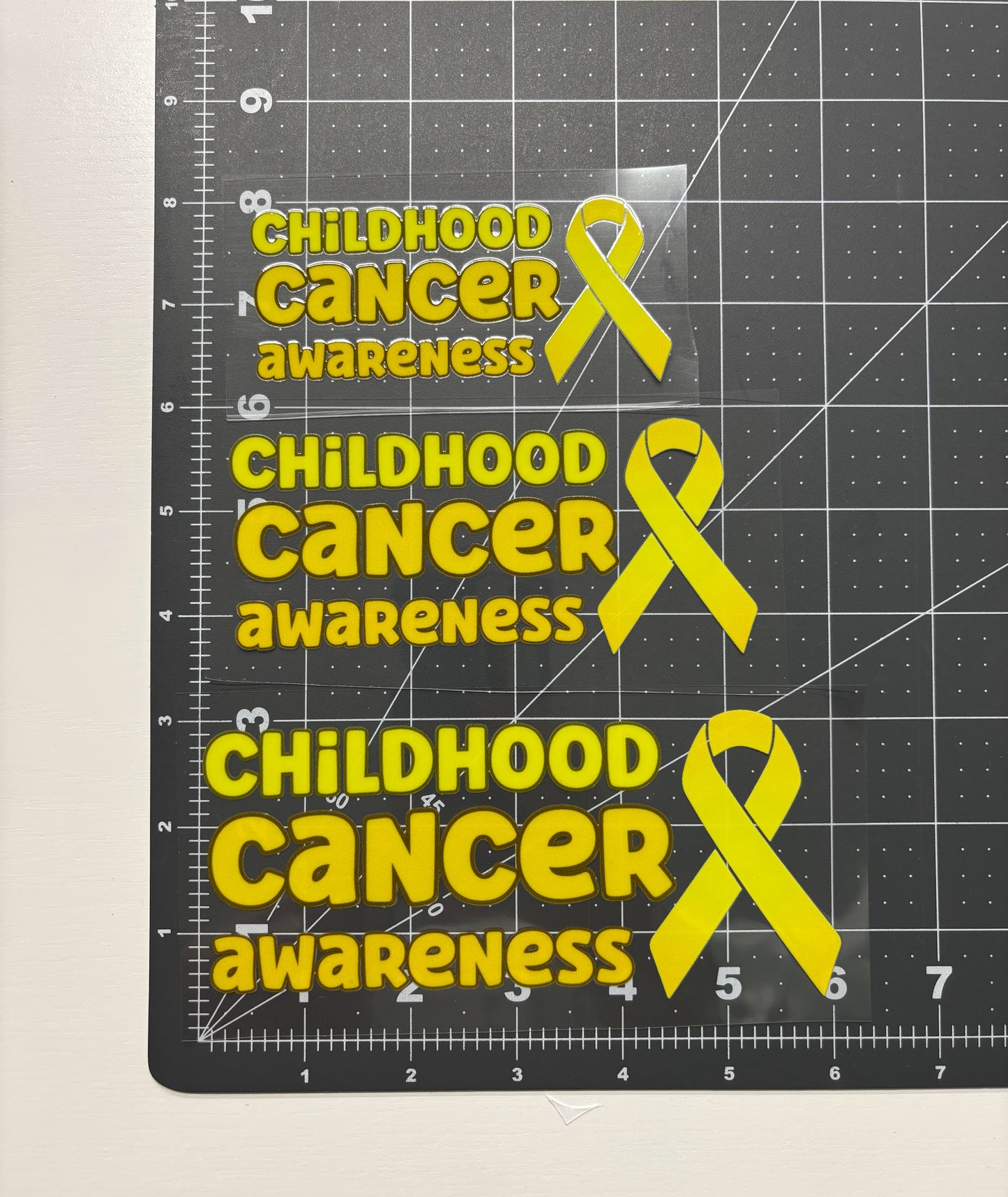 Childhood Cancer Awareness with Ribbon Car Decal