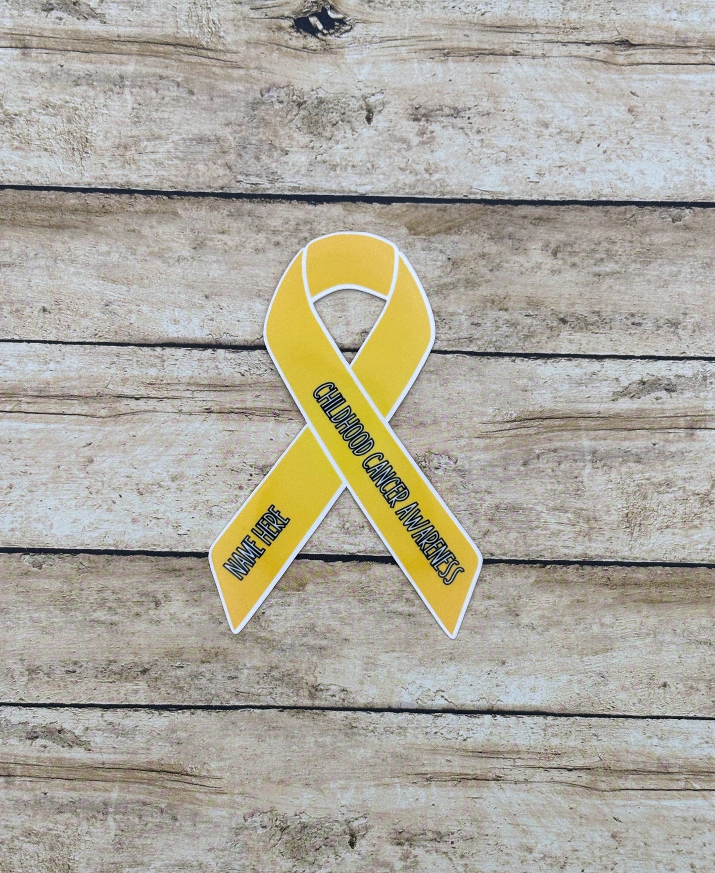 Childhood Cancer Awareness Custom Ribbon Sticker