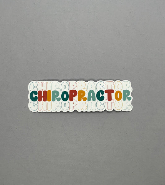 Chiropractor Neutral Colors Sticker