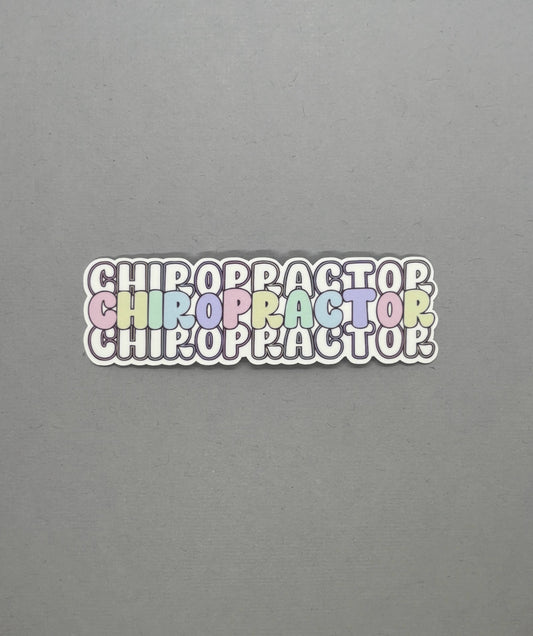 Chiropractor Pastel Colors Sticker