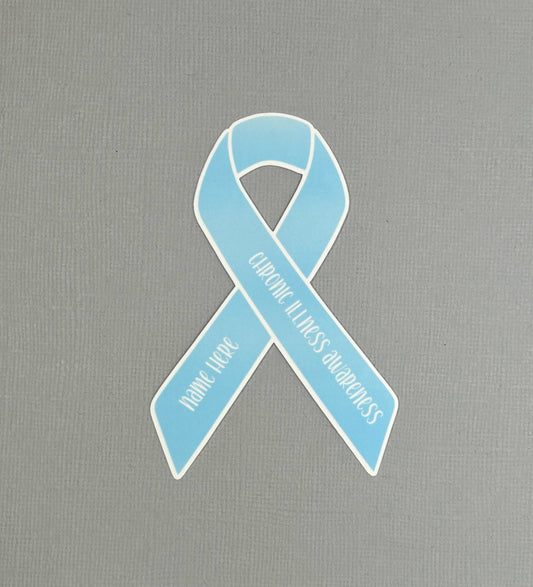 Chronic Illness Awareness Custom Ribbon Sticker