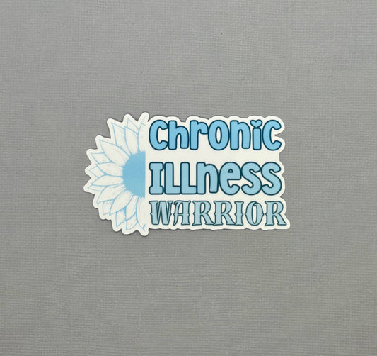 Chronic Illness Warrior Sunflower Sticker