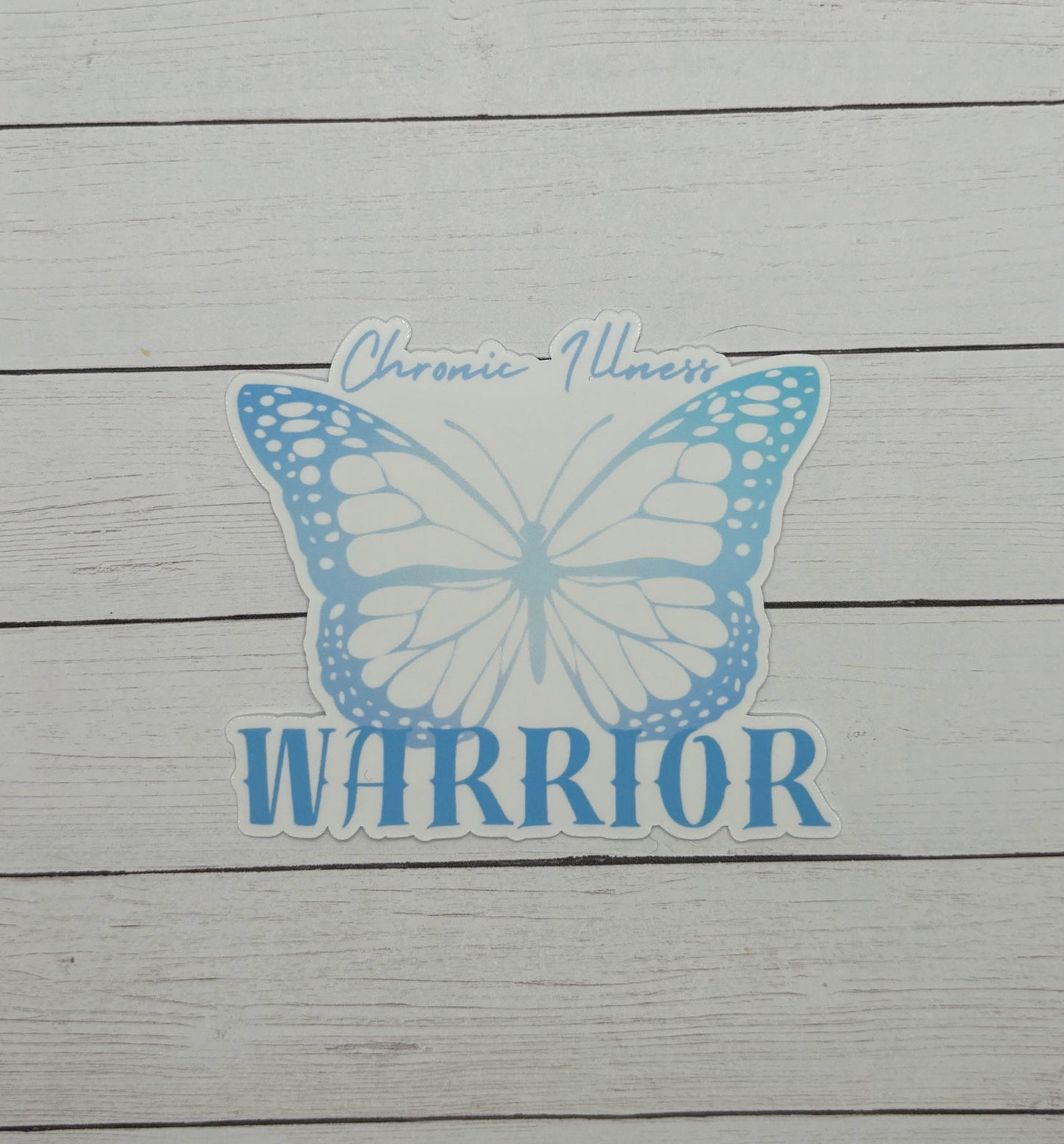 Chronic Illness Warrior Butterfly Sticker