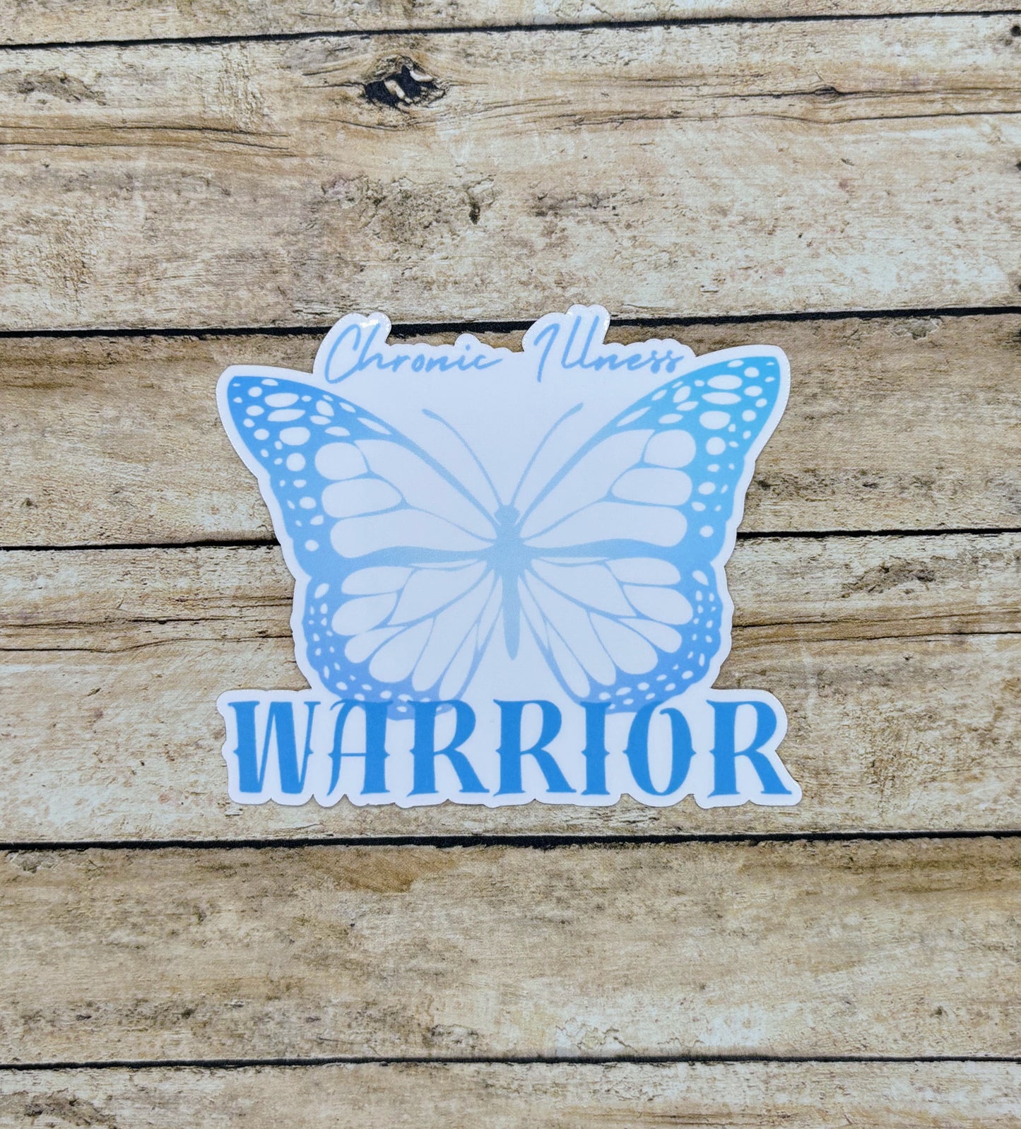 Chronic Illness Warrior Butterfly Sticker