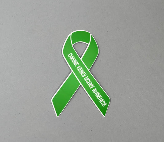 Chronic Kidney Disease Awareness Ribbon Sticker
