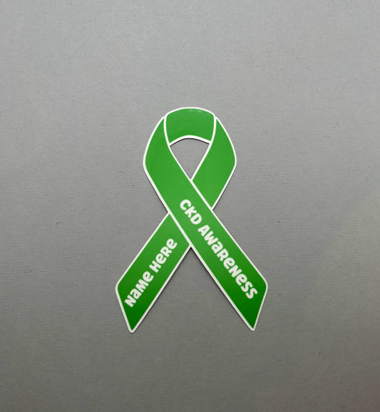 CKD (Chronic Kidney Disease) Awareness Custom Ribbon Sticker