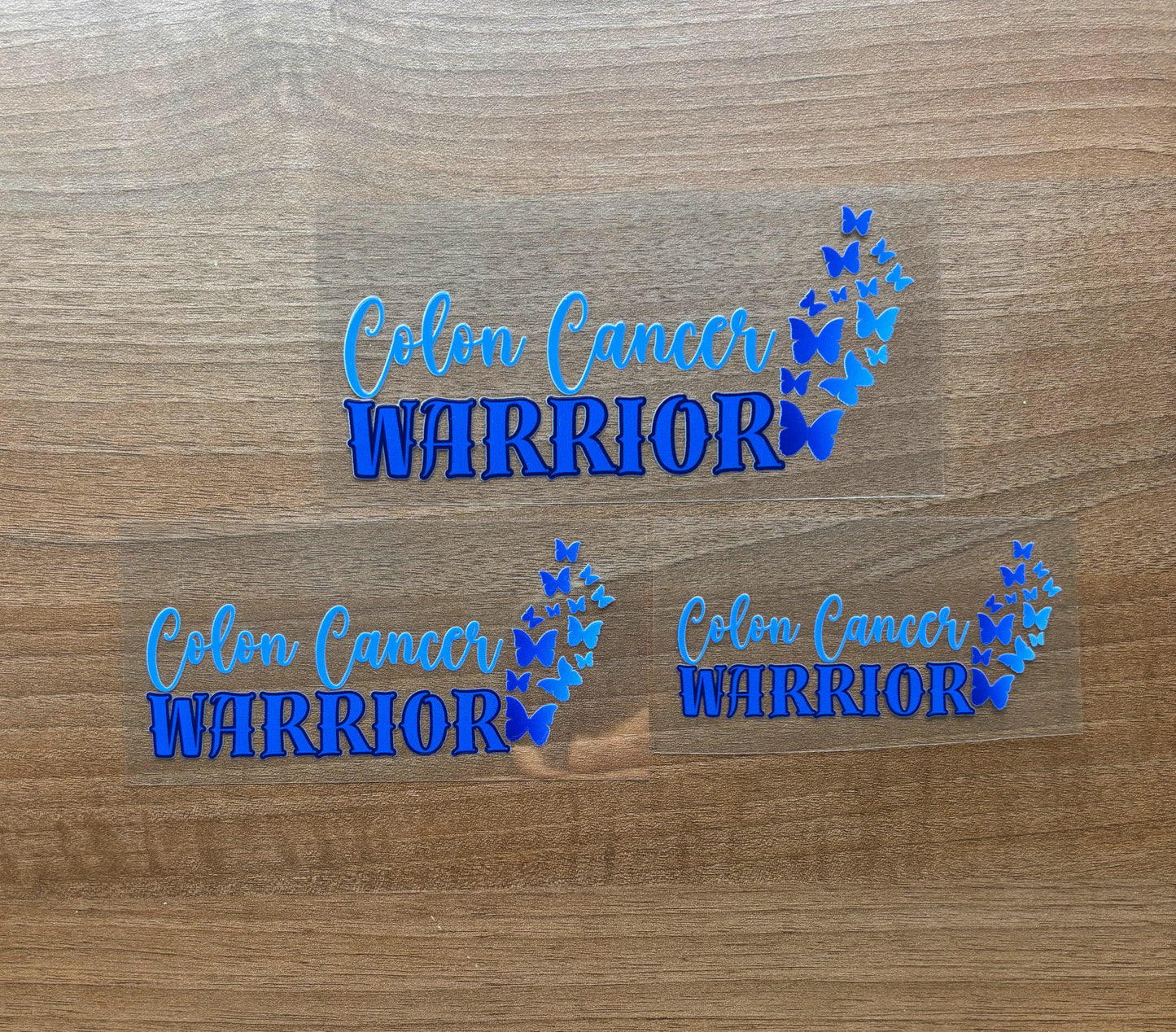 Colon Cancer Warrior with Butterflies Car Decal