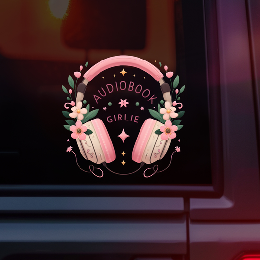 Pink Audiobook Girlie Car Decal