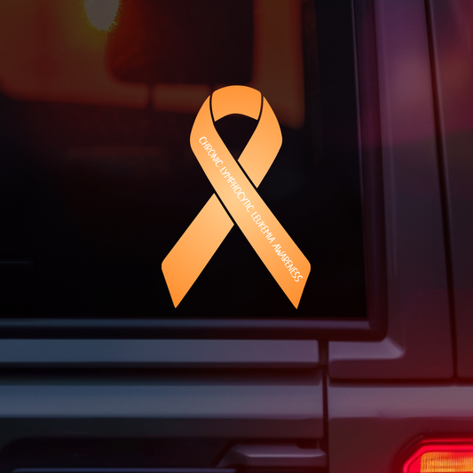 Chronic Lymphocytic Leukemia Awareness Ribbon Car Decal