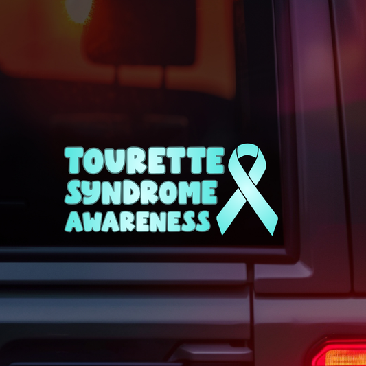 Tourette Syndrome Awareness with Ribbon Car Decal