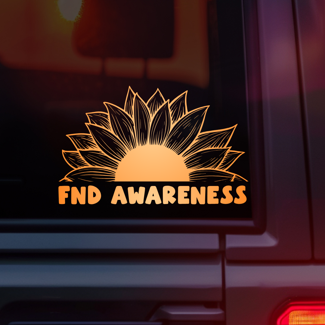 FND Awareness Sunflower Car Decal | Functional Neurological Disorder