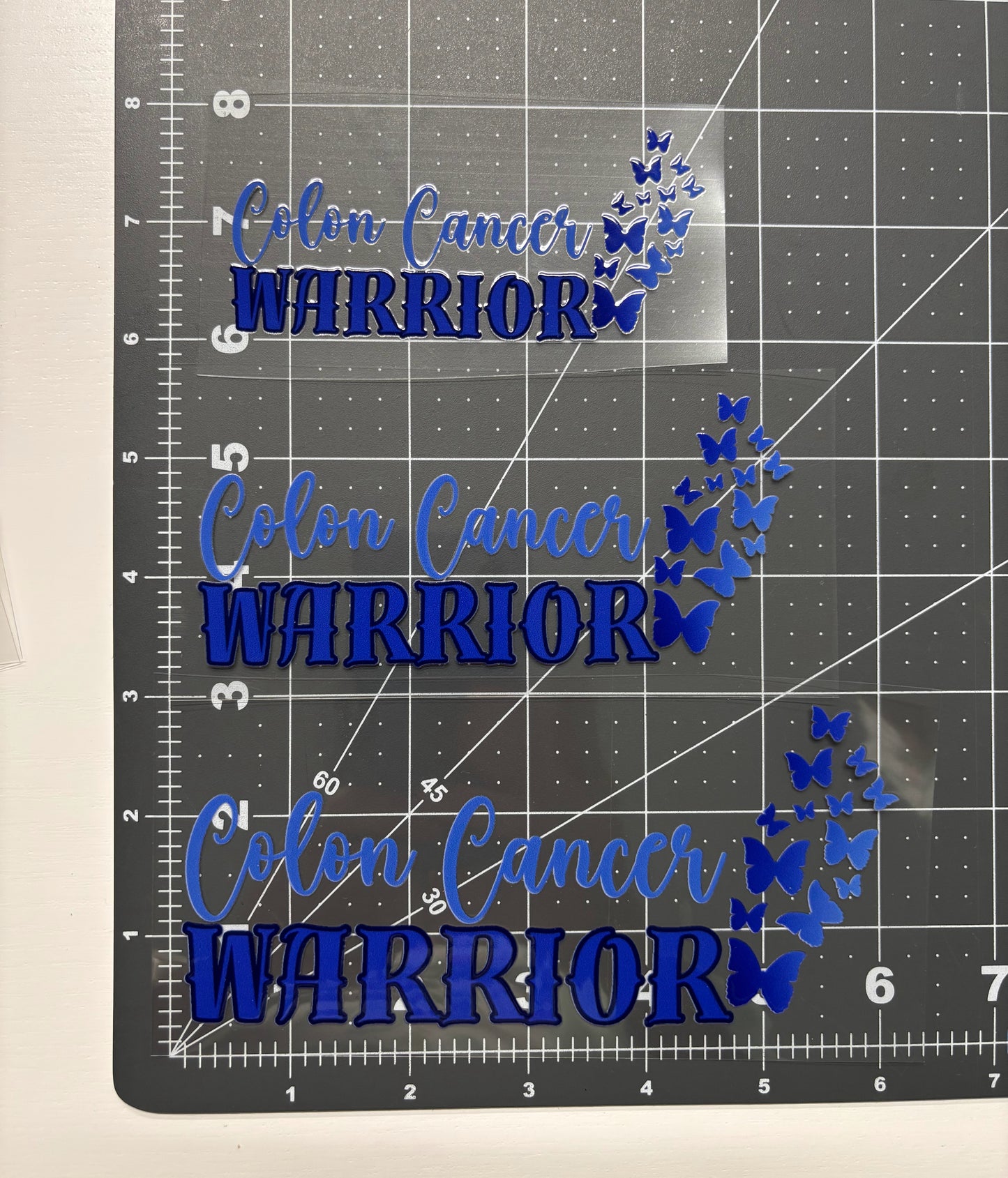 Colon Cancer Warrior with Butterflies Car Decal