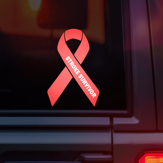 Stroke Survivor Ribbon Car Decal