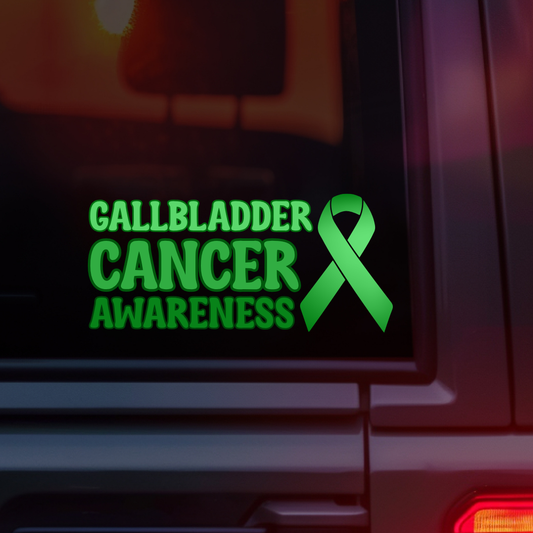 Gallbladder Cancer Awareness Car Decal