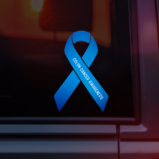 Colon Cancer Awareness Ribbon Car Decal