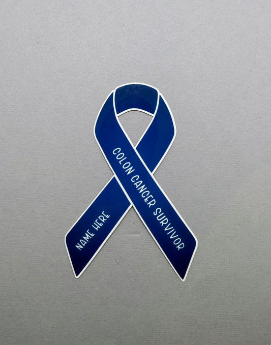 Colon Cancer Survivor Custom Ribbon Sticker