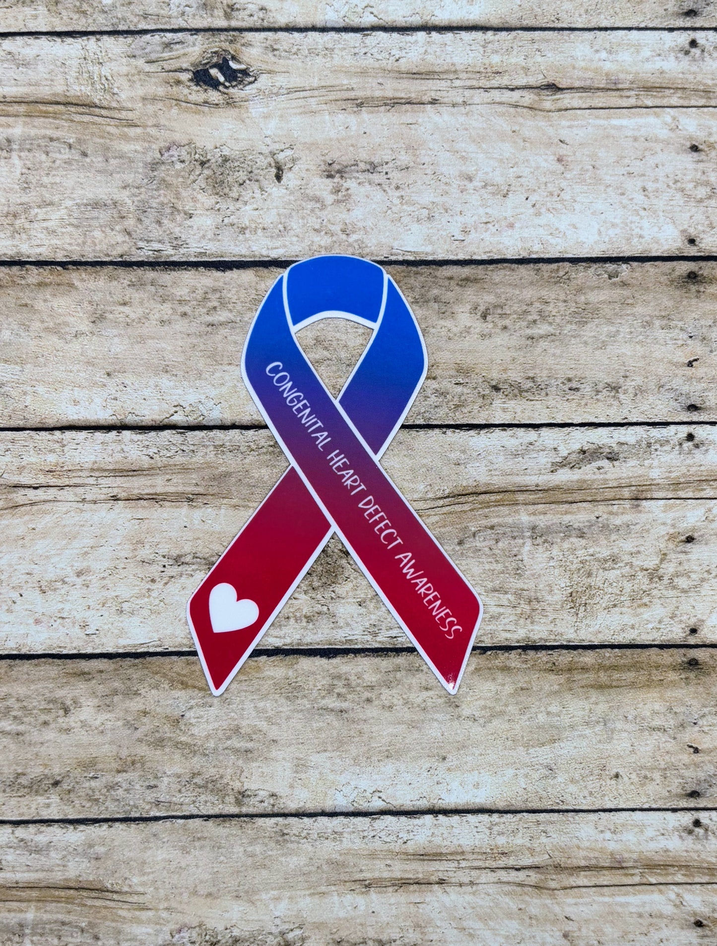 Congenital Heart Defect Awareness Ribbon Sticker