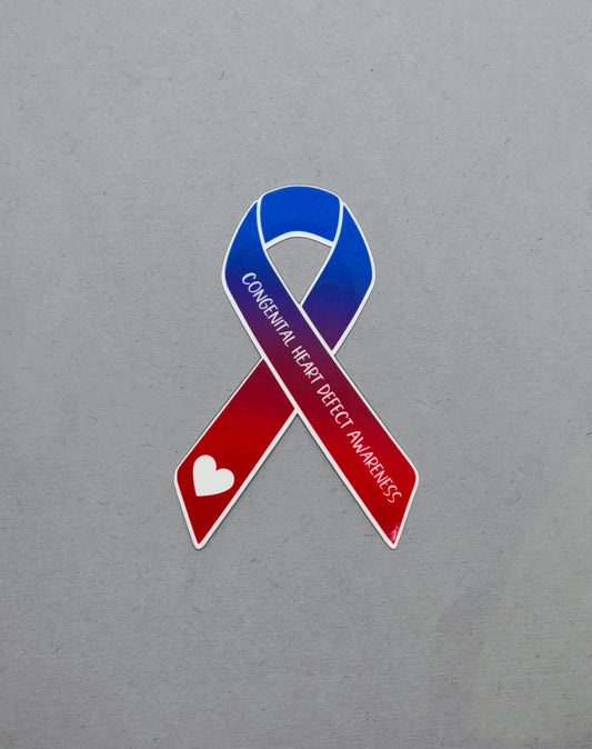 Congenital Heart Defect Awareness Ribbon Sticker