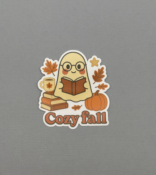 Cozy Fall Ghost Sticker