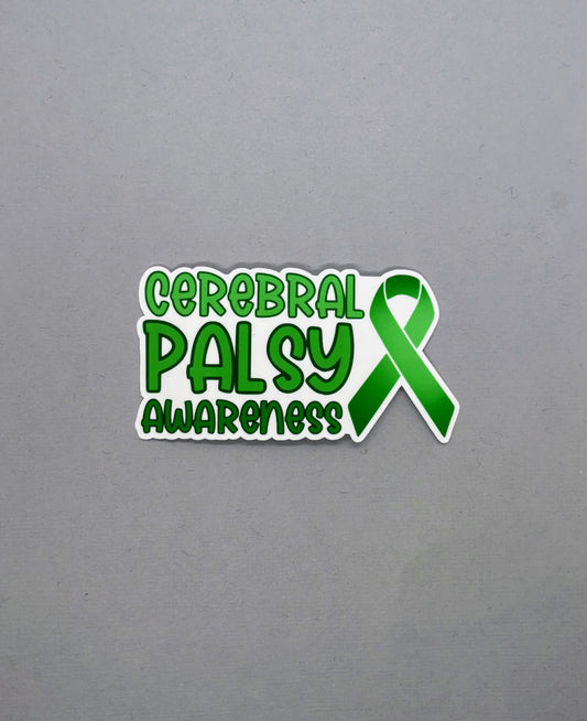 Cerebral Palsy Awareness with Ribbon Sticker