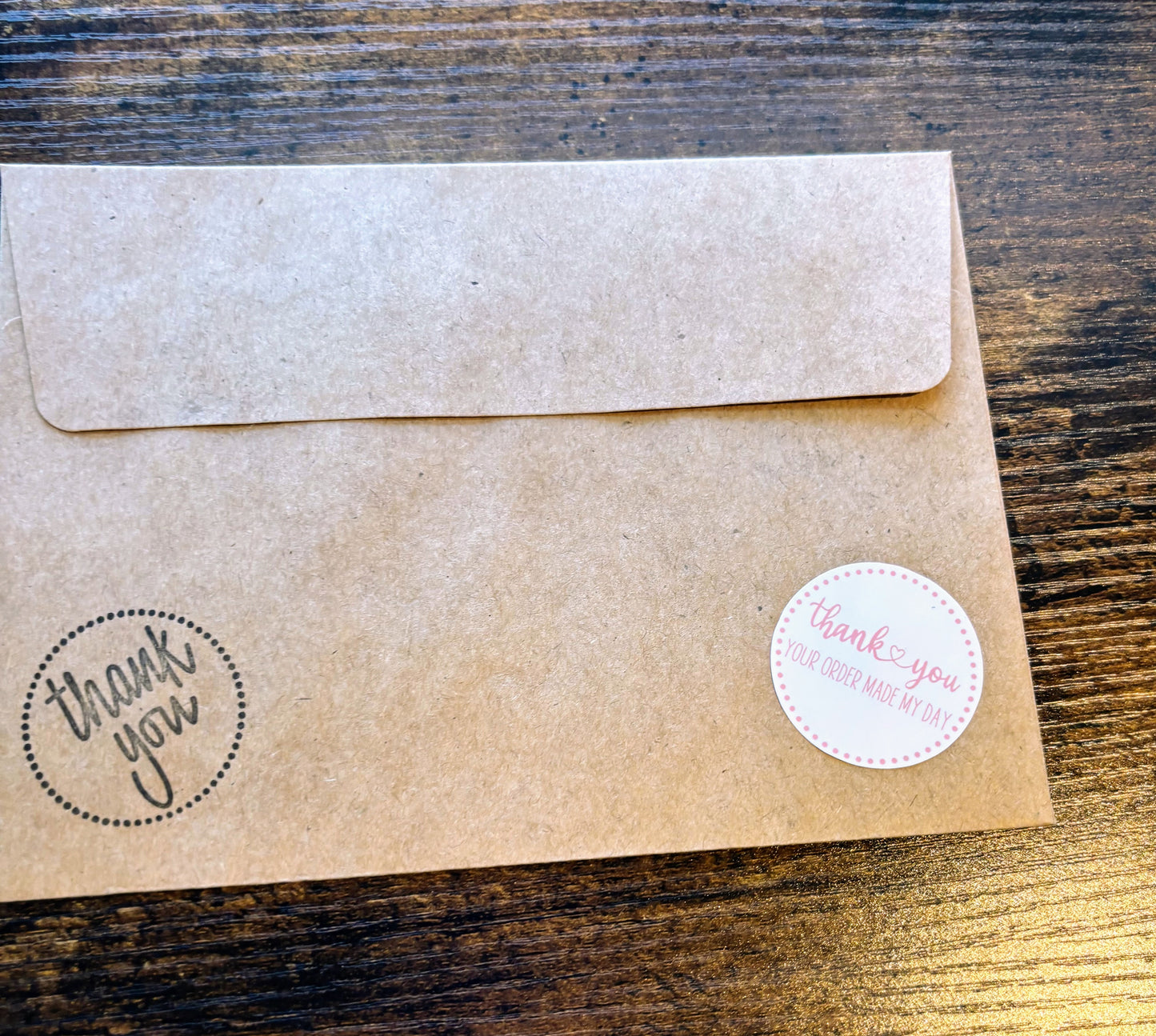 Thank you Your Order Made My Day Packaging Stickers - Ivory Boho