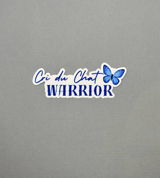 Cri du Chat Syndrome Warrior Butterfly Sticker