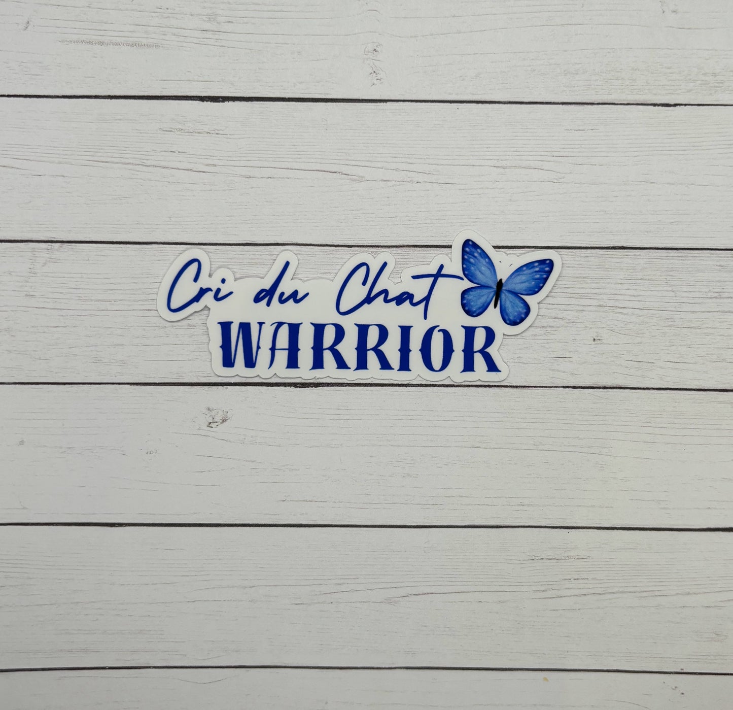 Cri du Chat Syndrome Warrior Butterfly Sticker