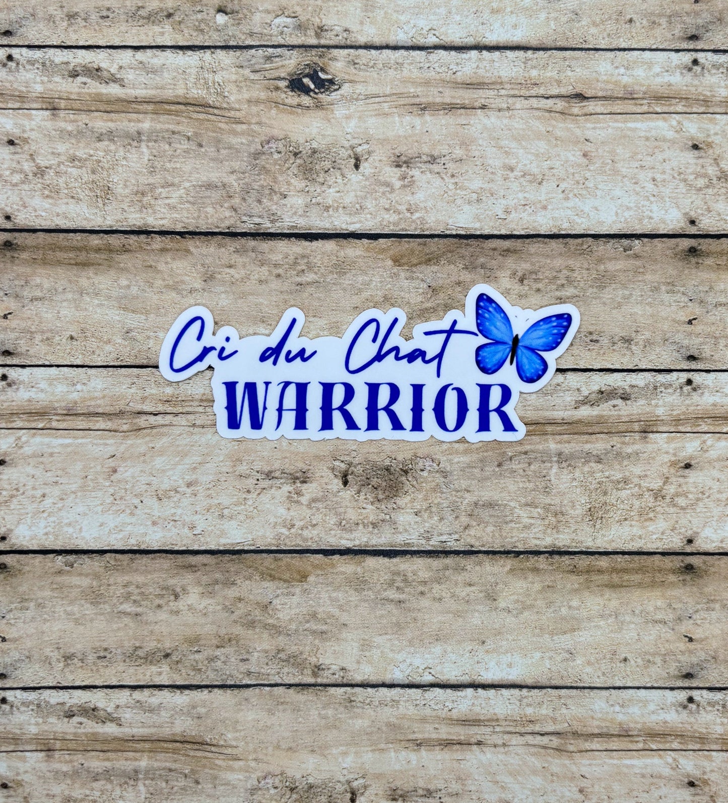 Cri du Chat Syndrome Warrior Butterfly Sticker