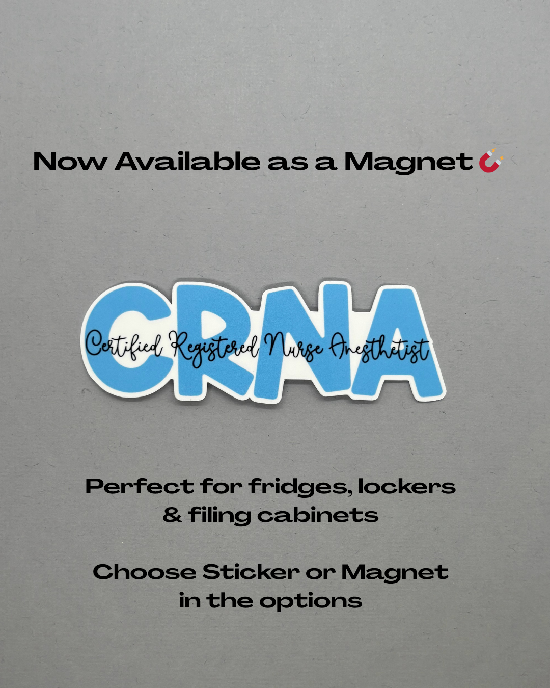 CRNA Certified Registered Nurse Anesthetist Sticker or Magnet