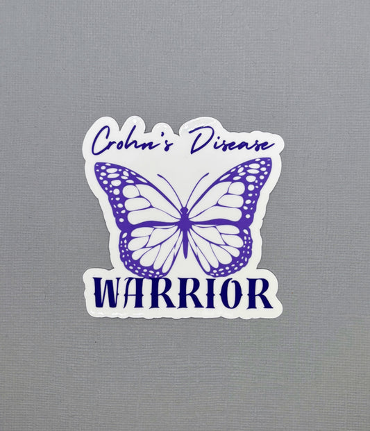 Crohn's Disease Warrior Butterfly Sticker