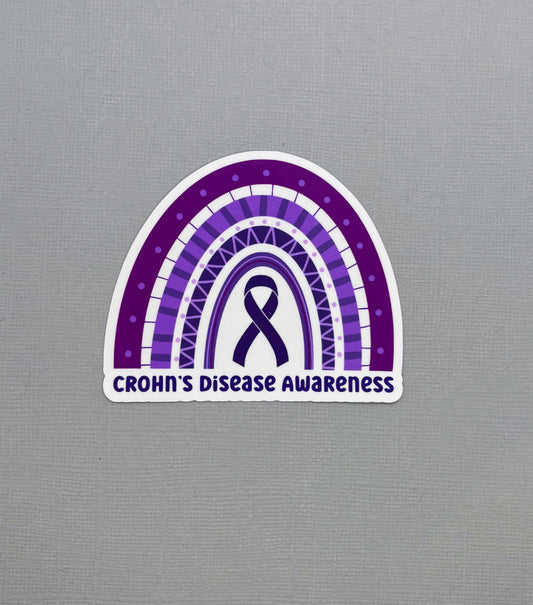 Crohn's Disease Awareness Rainbow Sticker