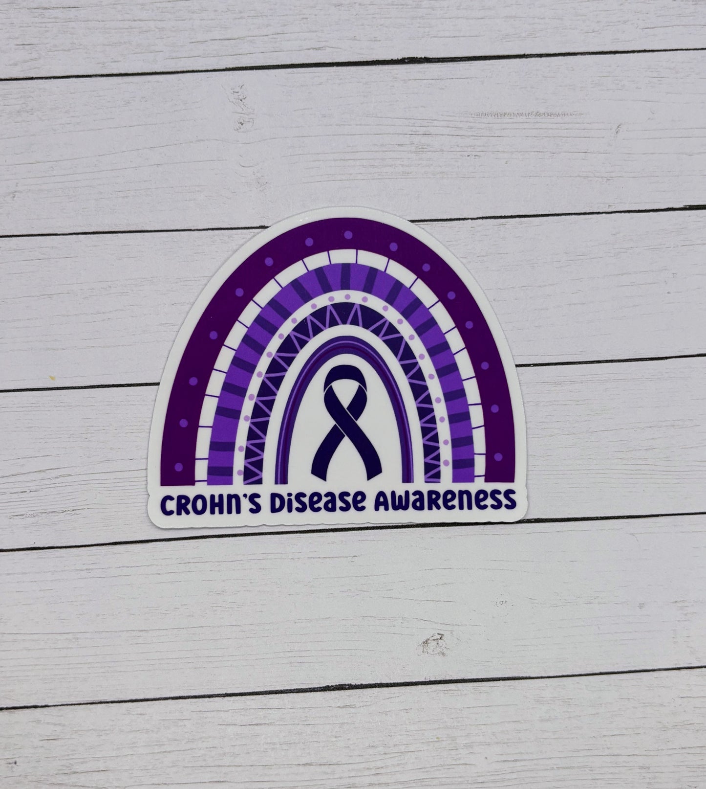 Crohn's Disease Awareness Rainbow Sticker