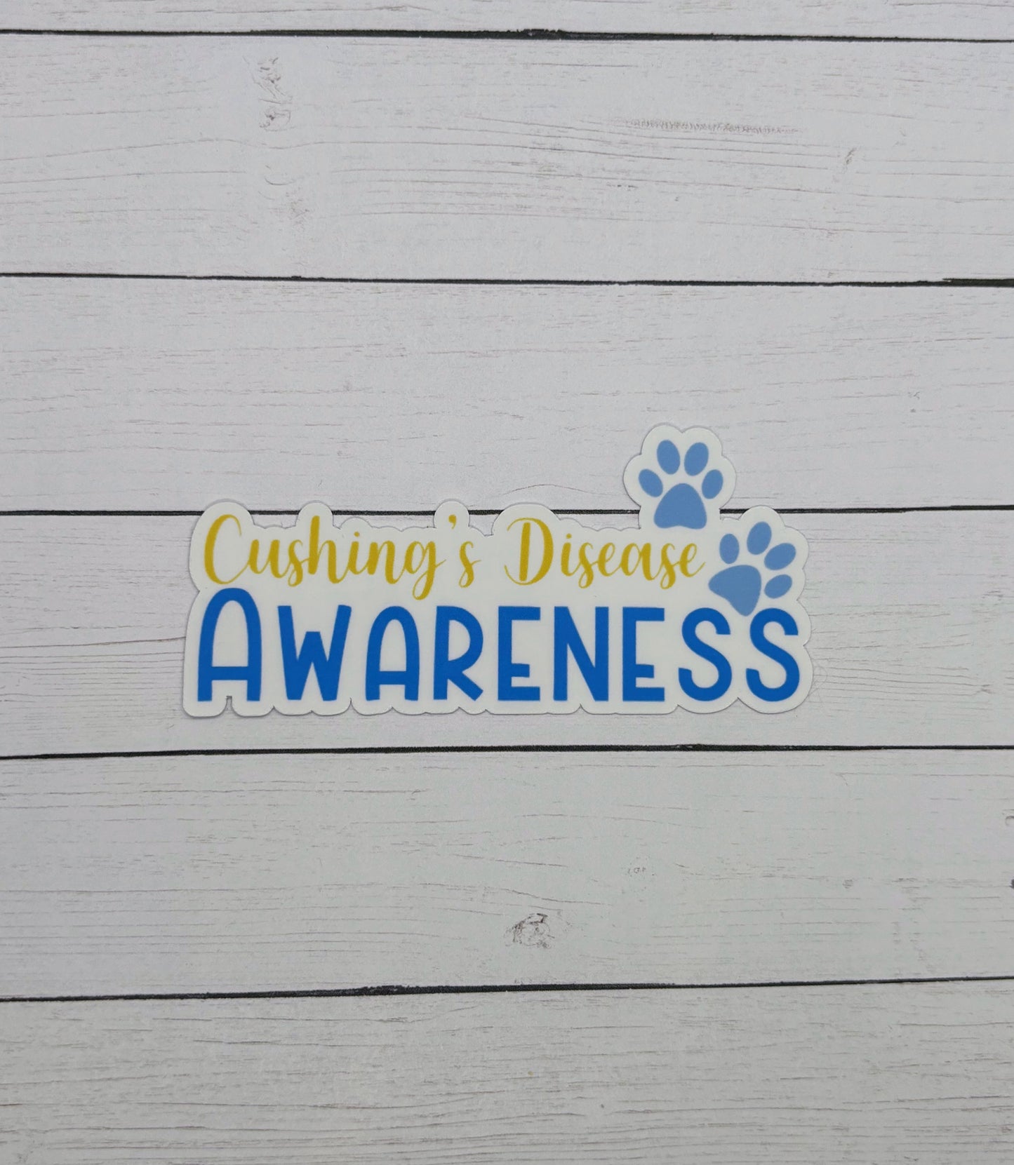 Cushing's Disease Awareness w/ paw print Sticker