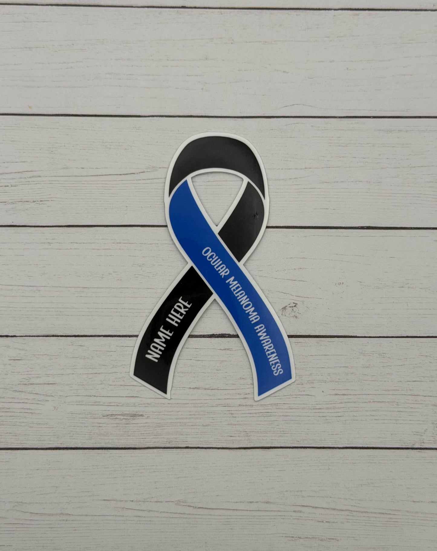 Ocular Melanoma Awareness Custom Ribbon Sticker or Magnet