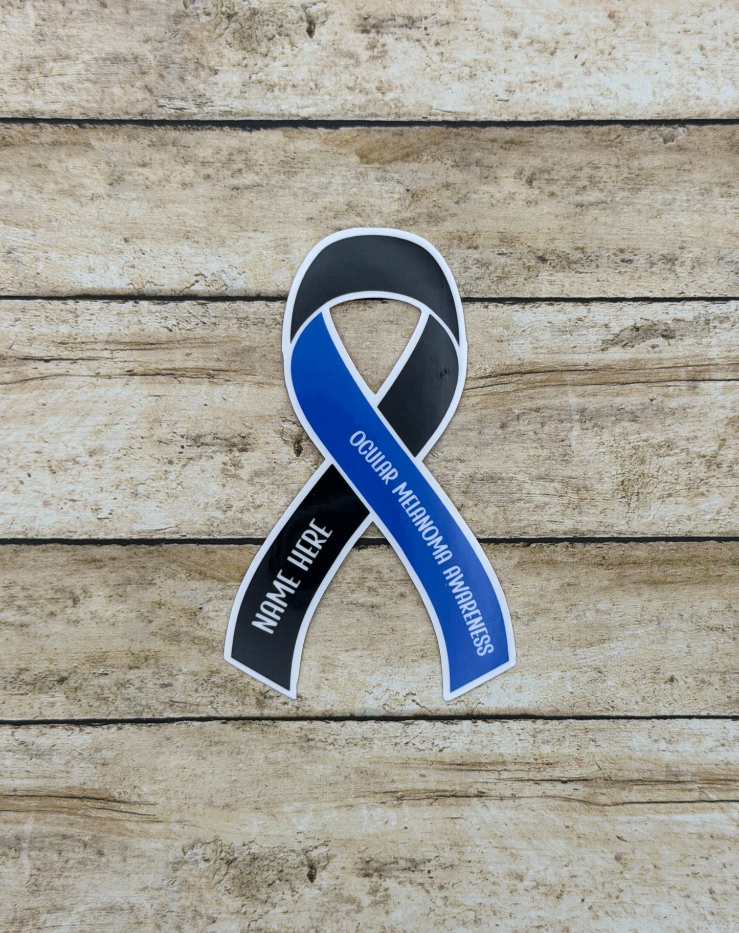 Ocular Melanoma Awareness Custom Ribbon Sticker or Magnet