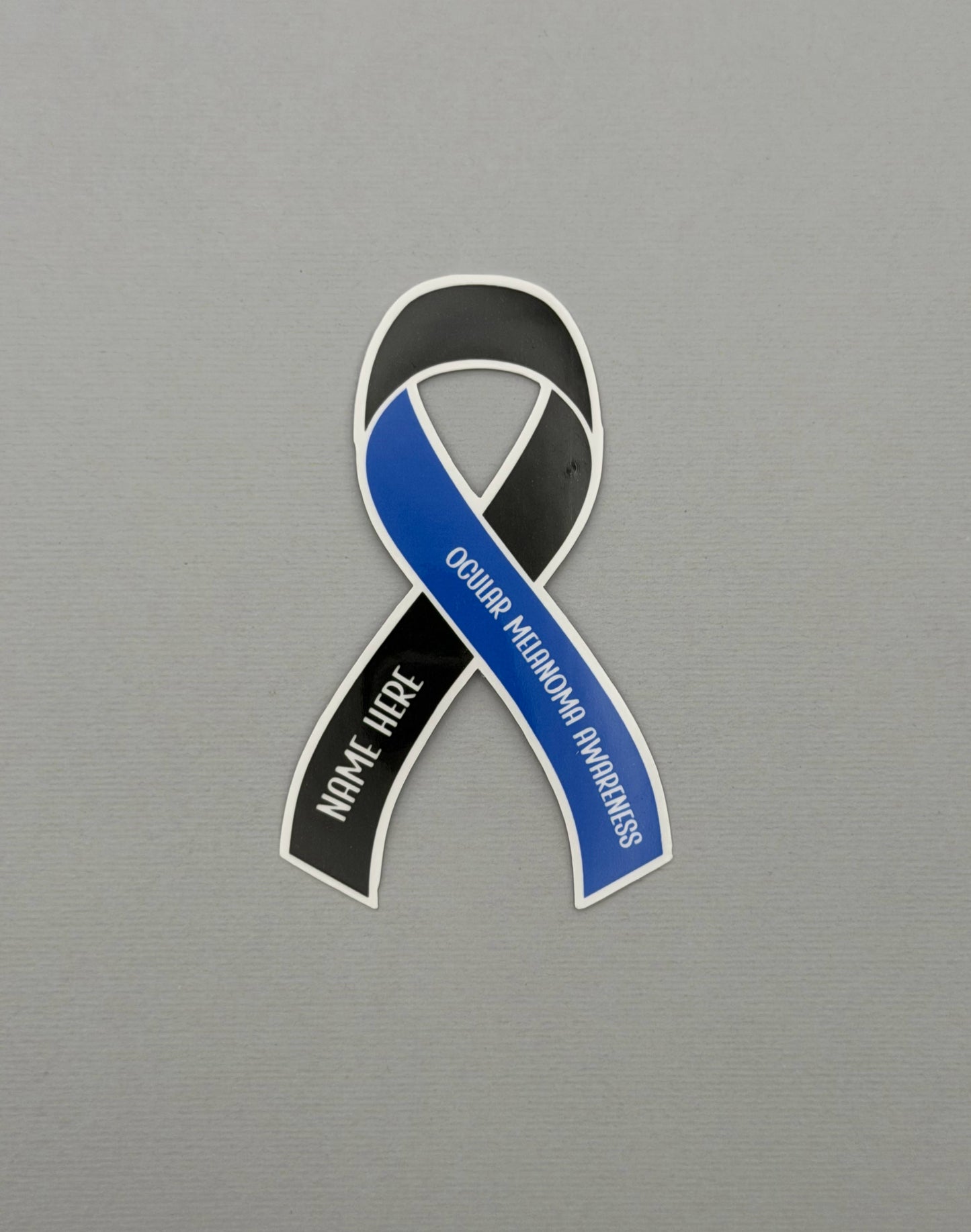 Ocular Melanoma Awareness Custom Ribbon Sticker or Magnet