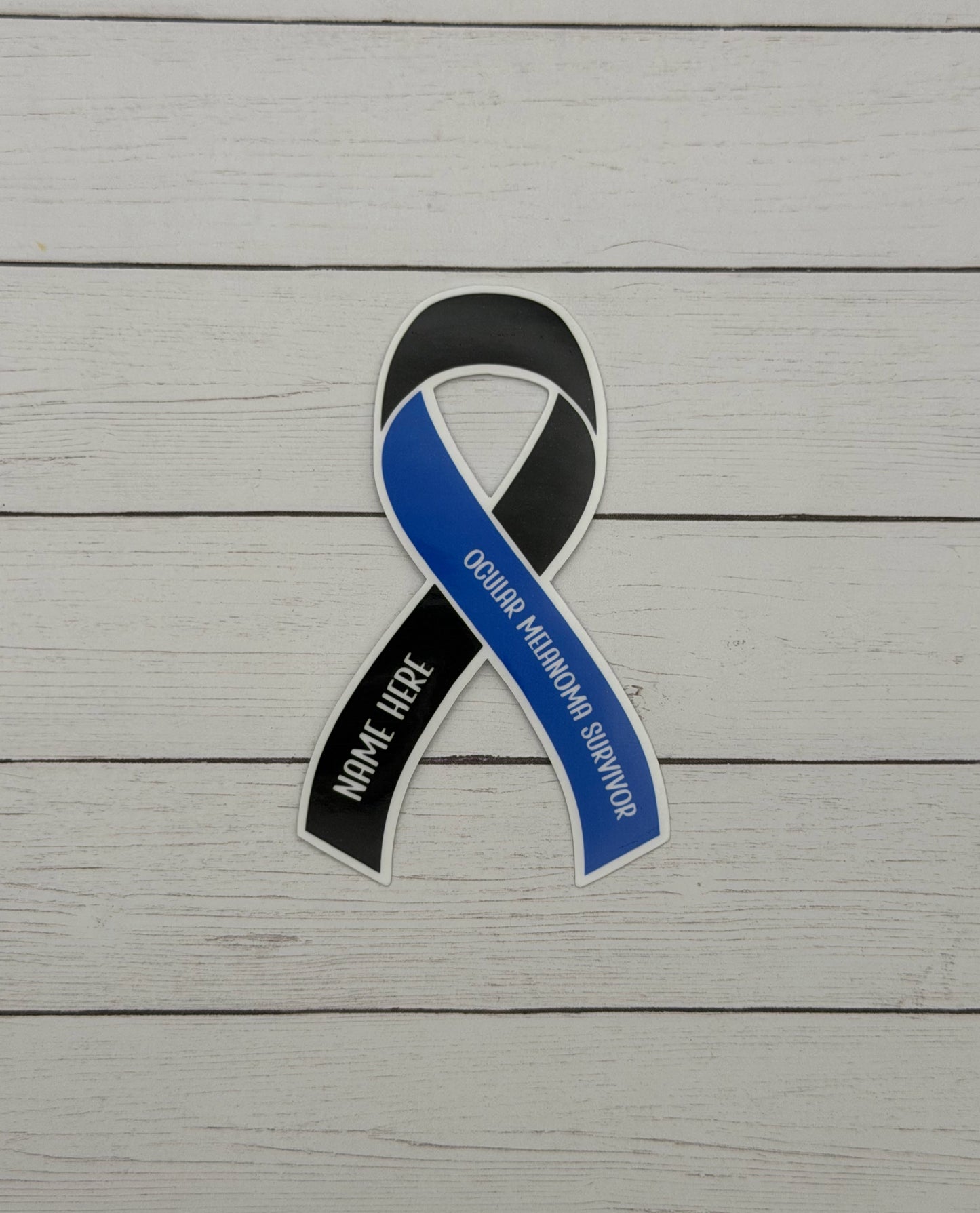 Ocular Melanoma Survivor Custom Ribbon Sticker or Magnet