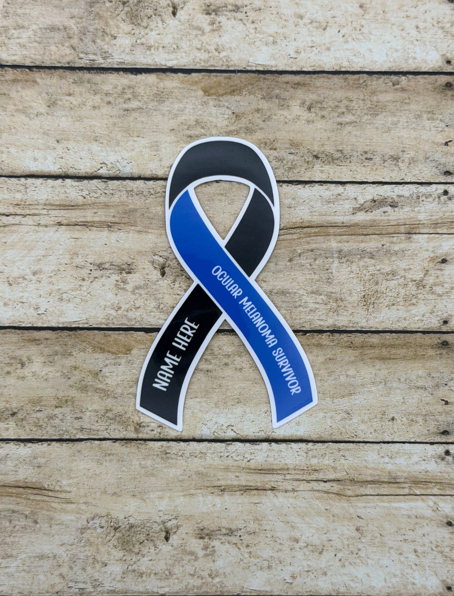 Ocular Melanoma Survivor Custom Ribbon Sticker or Magnet