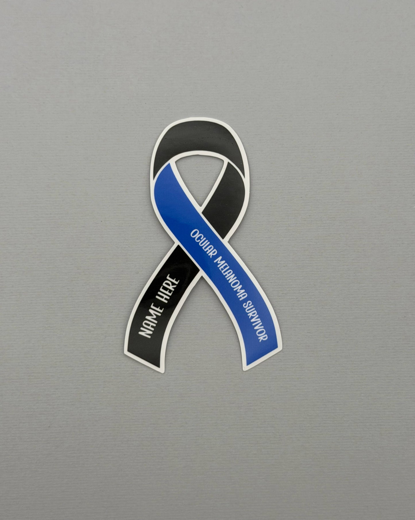 Ocular Melanoma Survivor Custom Ribbon Sticker or Magnet