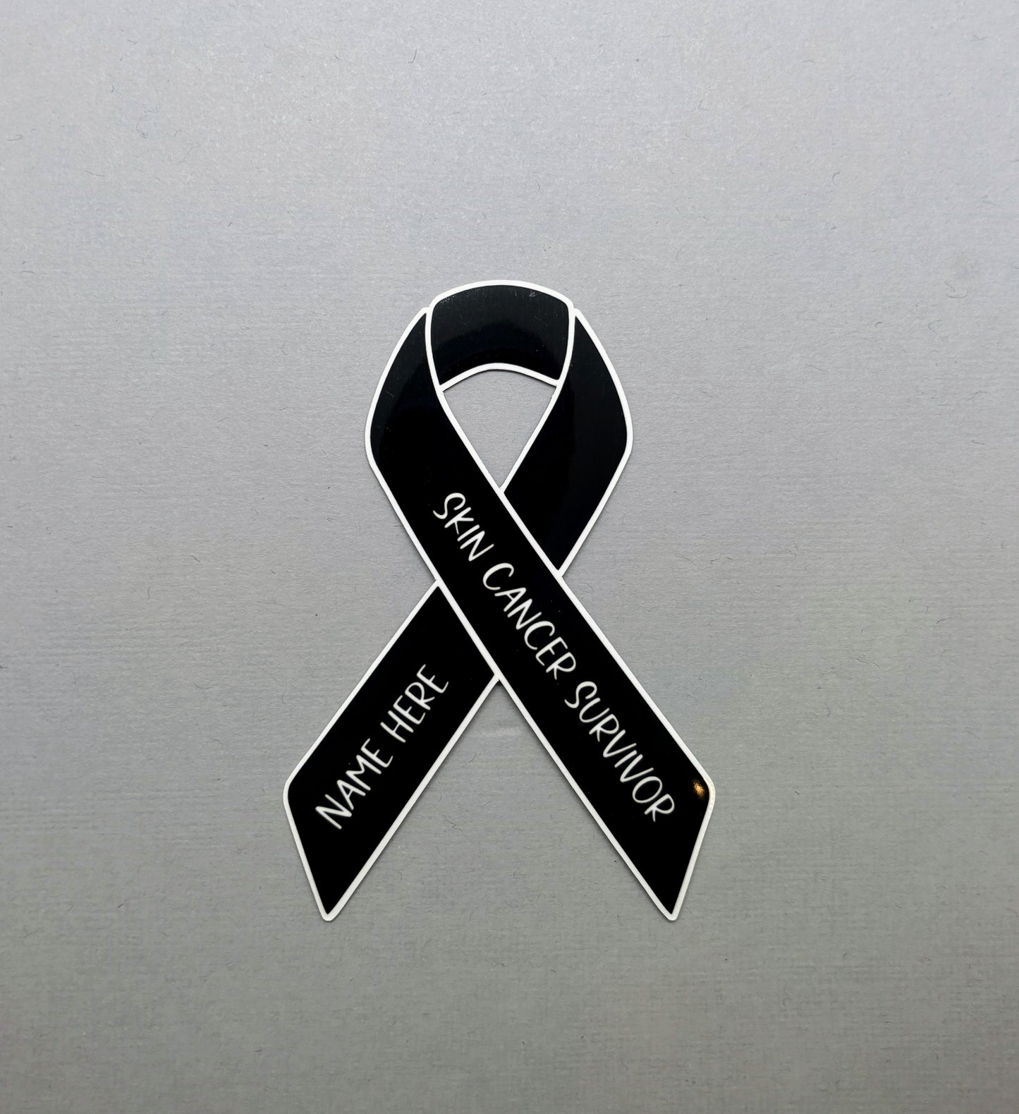 Skin Cancer Survivor Custom Ribbon Sticker