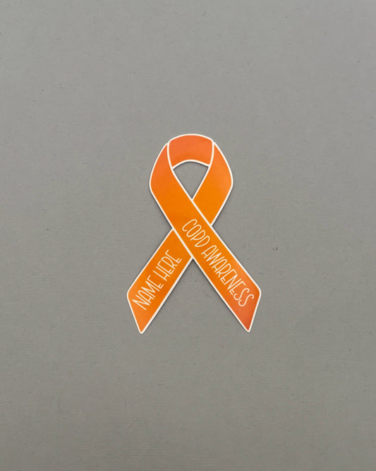 COPD Awareness Custom Ribbon Sticker