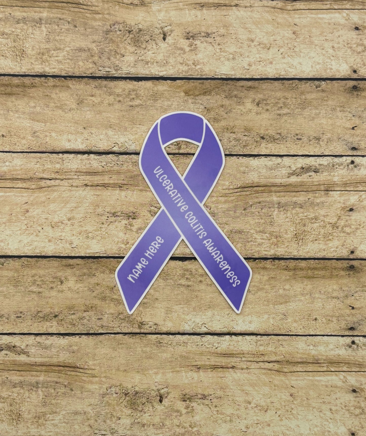 Ulcerative Colitis Awareness Custom Ribbon Sticker