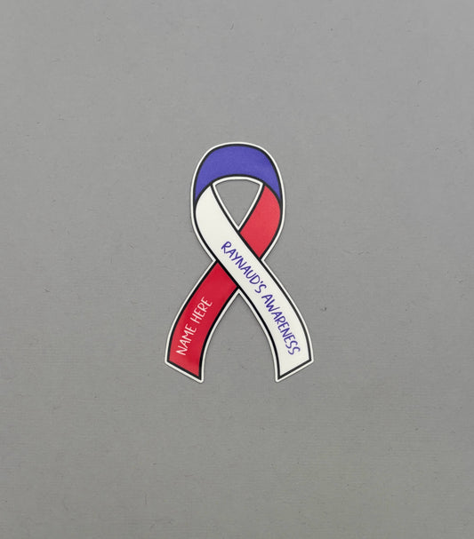 Raynaud's Awareness Custom Ribbon Sticker